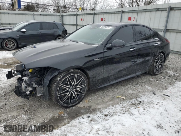 2023 Mercedes-Benz C 43 AMG z VIN W1KAF8HB9PR126036, wystawiony jako Copart lot #46074835 z przebiegiem 12 163 mil mil oraz Szkoda całkowita • Salvage title. Historia ofert i sprzedaży dostępna na DreamBid. Obrazek 1.