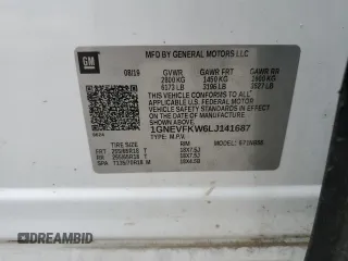 2020 Chevrolet Traverse LS with VIN 1GNEVFKW6LJ141687, listed as a Copart auction lot 58945845 with 112,249 mi miles and Salvage title. Bid and sale history available at DreamBid. Image 14.