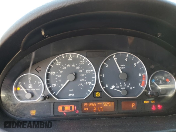 2003 BMW 3 Series 330Ci with VIN WBABN53433PH03075, listed as a Copart auction lot 77252924 with 191,265 mi miles and Salvage title. Bid and sale history available at DreamBid. Image 9.