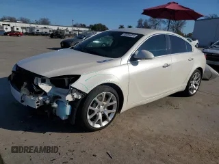 2012 Buick Regal GS with VIN 2G4GV5GV9C9169664, listed as a Copart auction lot 46356355 with 168,245 mi miles and Salvage Title. Bid and sale history available at carsss.com. Image 1.