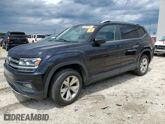 2018 Volkswagen Atlas SE z VIN 1V2CR2CA5JC582694, wystawiony jako Copart lot #56905595 z przebiegiem 111 842 mil mil oraz Czysty tytuł • Clean title. Historia ofert i sprzedaży dostępna na DreamBid. Obrazek 1.