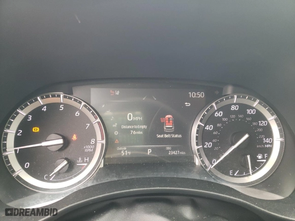2022 Toyota Highlander XLE with VIN 5TDGZRBHXNS579496, listed as a Copart auction lot 47111505 with 23,427 mi miles and Salvage Title. Bid and sale history available at carsss.com. Image 9.