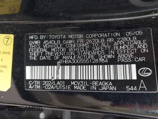 2005 Lexus ES 350 с VIN JTHBA30G555128134, выставлен на аукционе IAAI как лот 42368102 с пробегом 204 119 миль миль и . История ставок и продаж доступна на DreamBid. Изображение 9.
