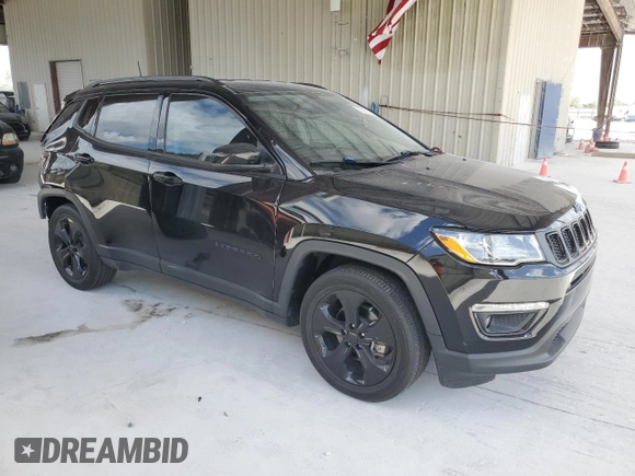 2021 Jeep Compass Latitude with VIN 3C4NJCBB1MT570942, listed as a Copart auction lot 55272855 with 17,307 mi miles and Salvage title. Bid and sale history available at DreamBid. Image 4.