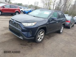 2020 Toyota RAV4 Hybrid Limited with VIN 4T3DWRFV1LU005327, listed as a IAAI auction lot 41886432 with 13,107 mi miles. Bid and sale history available at carsss.com. Image 2.