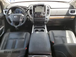 2020 Nissan Titan Platinum Reserve with VIN 1N6AA1EF7LN505610, listed as a Copart auction lot 66537654 with 53,471 mi miles and Salvage title. Bid and sale history available at DreamBid. Image 8.