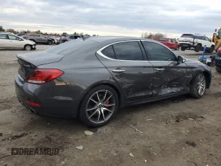 2021 Genesis G70 3.3T with VIN KMTG74LE1MU074276, listed as a Copart auction lot 78747054 with 49,745 mi miles and Salvage Title. Bid and sale history available at carsss.com. Image 3.