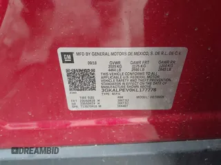 2019 GMC Terrain SLT with VIN 3GKALPEV0KL177778, listed as a IAAI auction lot 41208539 with 111,658 mi miles. Bid and sale history available at carsss.com. Image 9.
