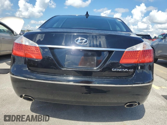 2009 Hyundai Genesis with VIN KMHGC46F89U032611, listed as a Copart auction lot 73835574 with 0 mi miles and Salvage Title. Bid and sale history available at carsss.com. Image 6.