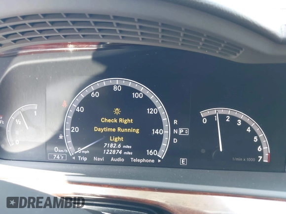 2011 Mercedes-Benz S 550 with VIN WDDNG7BB3BA385985, listed as a IAAI auction lot 42207977 with 122,874 mi miles and . Bid and sale history available at DreamBid. Image 7.
