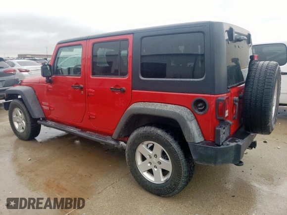 2012 Jeep Wrangler Unlimited Sport with VIN 1C4BJWDG9CL152362, listed as a Copart auction lot 55319935 with 84,641 mi miles and Salvage title. Bid and sale history available at DreamBid. Image 2.