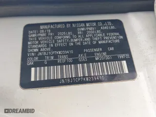 2019 Nissan Rogue Sport SV with VIN JN1BJ1CP7KW239410, listed as a IAAI auction lot 41840678 with 68,307 mi miles. Bid and sale history available at carsss.com. Image 9.