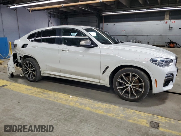 2019 BMW X4 M40i z VIN 5UXUJ5C55KLJ64198, wystawiony jako Copart lot #53028815 z przebiegiem 59 780 mil mil oraz Szkody całkowita. Historia ofert i sprzedaży dostępna na DreamBid. Obrazek 4.