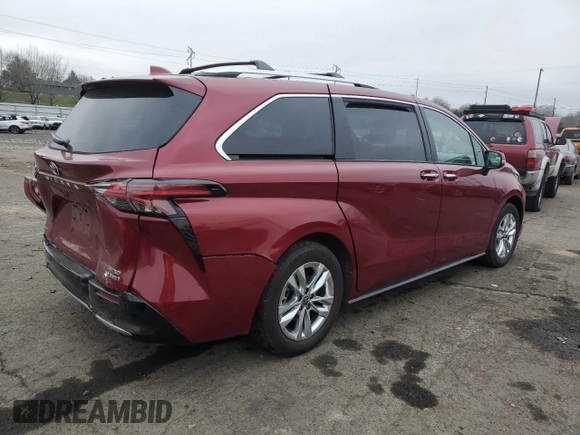 2022 Toyota Sienna Limited with VIN 5TDZSKFC8NS054715, listed as a Copart auction lot 43594725 with 24,628 mi miles and Salvage Title. Bid and sale history available at carsss.com. Image 3.
