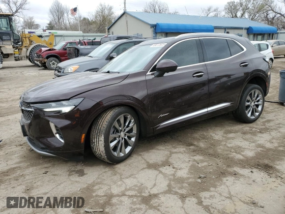 2021 Buick Envision Avenir with VIN LRBFZSR49MD132043, listed as a Copart auction lot 49813925 with 46,142 mi miles and Salvage Title. Bid and sale history available at carsss.com. Image 1.