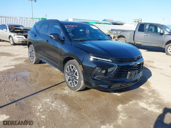 2024 Chevrolet Blazer RS with VIN 3GNKBERS7RS221970, listed as a IAAI auction lot 41419534 with 8,863 mi miles. Bid and sale history available at carsss.com. Image 1.