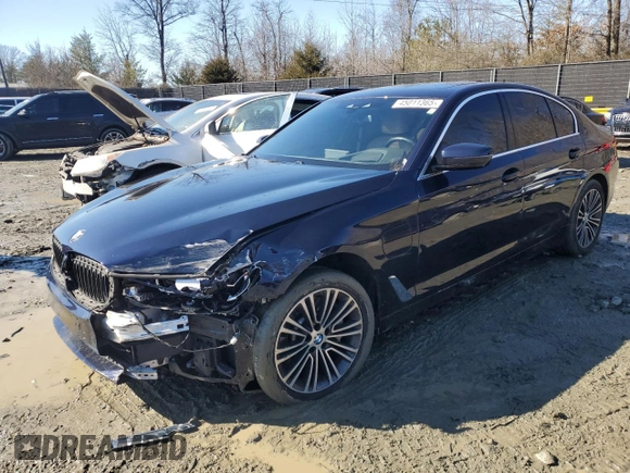 2020 BMW 5 Series 530e with VIN WBAJA9C00LB399824, listed as a Copart auction lot 45011365 with 52,678 mi miles and Salvage Title. Bid and sale history available at DreamBid. Image 1.