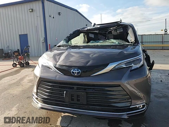 2023 Toyota Sienna Platinum with VIN 5TDESKFC1PS107059, listed as a Copart auction lot 59583485 with Not provided miles and Salvage title. Bid and sale history available at DreamBid. Image 14.