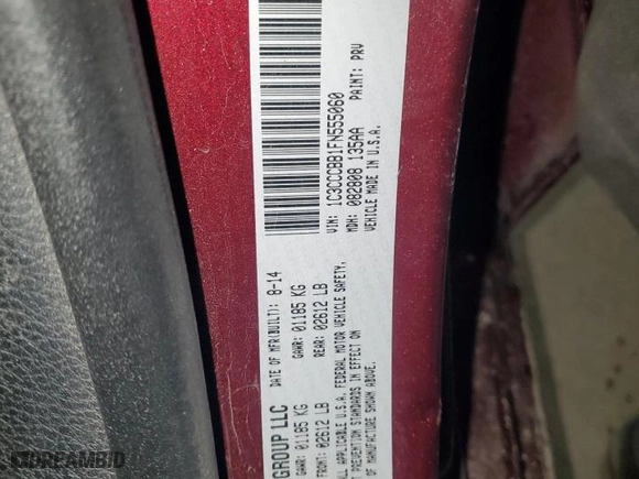 2015 Chrysler 200 S with VIN 1C3CCCBB1FN555060, listed as a Copart auction lot 85680744 with 94,323 mi miles and Salvage Title. Bid and sale history available at carsss.com. Image 12.