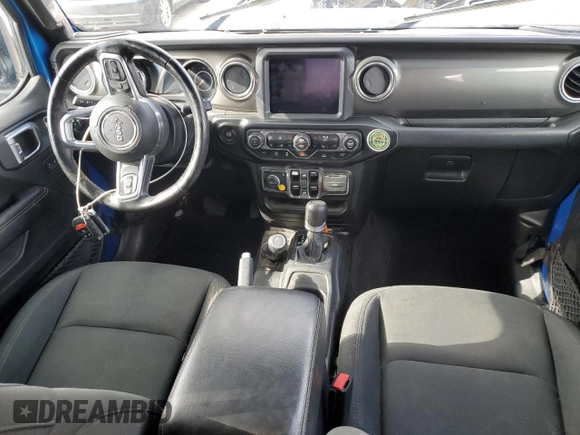 2021 Jeep Wrangler Unlimited Sahara High Altitude with VIN 1C4HJXEM3MW770622, listed as a Copart auction lot 76144874 with 71,886 mi miles and Salvage title. Bid and sale history available at DreamBid. Image 8.