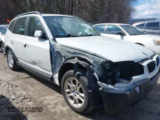 2004 BMW X3 2.5i with VIN WBXPA73404WC36868, listed as a IAAI auction lot 41835216 with 117,991 mi miles. Bid and sale history available at carsss.com. Image 1.