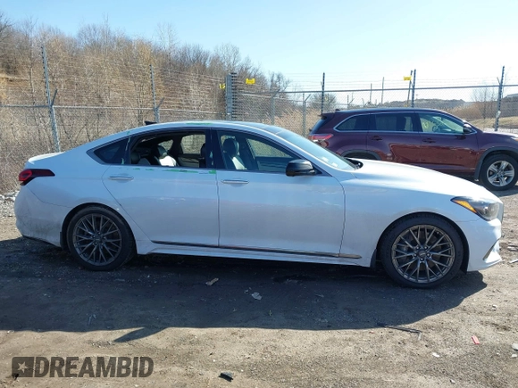 2018 Genesis G80 3.3T Sport with VIN KMHGN4JBXJU222333, listed as a IAAI auction lot 41815371 with 77,494 mi miles. Bid and sale history available at carsss.com. Image 13.