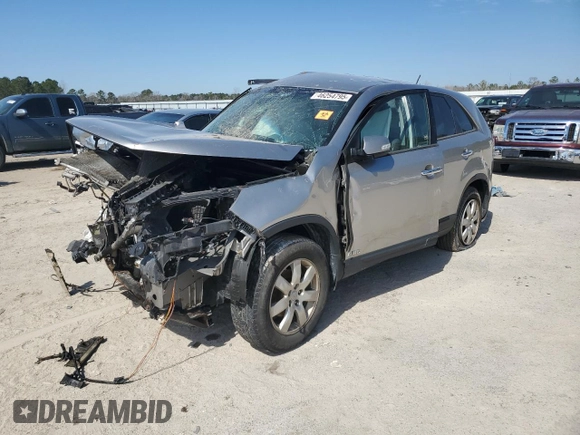 2013 Kia Sorento LX with VIN 5XYKTDA61DG377043, listed as a Copart auction lot 46254795 with 0 mi miles and Salvage Title. Bid and sale history available at carsss.com. Image 1.