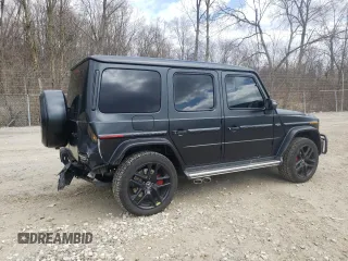 2024 Mercedes-Benz G 63 AMG with VIN W1NYC7HJ0RX504884, listed as a Copart auction lot 50609385 with 3,591 mi miles and Salvage Title. Bid and sale history available at DreamBid. Image 3.