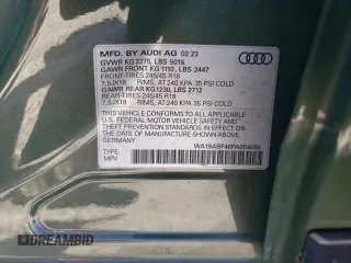 2023 Audi A4 allroad Prestige with VIN WA19ABF46PA054086, listed as a Copart auction lot 46488925 with 20,609 mi miles and Salvage Title. Bid and sale history available at carsss.com. Image 14.