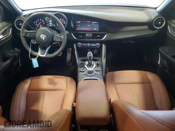 2022 Alfa Romeo Giulia Veloce with VIN ZARFAMBN7N7655042, listed as a Copart auction lot 53232075 with 20,975 mi miles and Salvage title. Bid and sale history available at DreamBid. Image 8.
