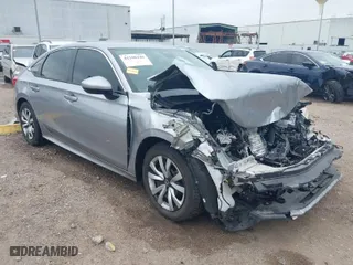 2023 Honda Civic Sedan LX with VIN 2HGFE2F23PH536609, listed as a IAAI auction lot 41598445 with 1 mi miles. Bid and sale history available at carsss.com. Image 1.