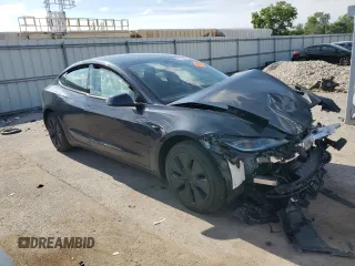 2025 Tesla Model 3 Long Range with VIN 5YJ3E1EA9SF965269, listed as a Copart auction lot 58576425 with Not provided miles and Salvage title. Bid and sale history available at DreamBid. Image 4.