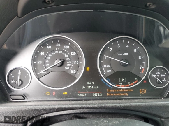 2017 BMW 3 Series 320i xDrive with VIN WBA8E5G32HNU45014, listed as a Copart auction lot 55808265 with 65,578 mi miles and Salvage title. Bid and sale history available at DreamBid. Image 9.