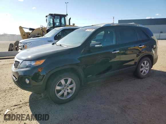 2012 Kia Sorento LX with VIN 5XYKTDA29CG257924, listed as a Copart auction lot 53716185 with 106,850 mi miles and Salvage Title. Bid and sale history available at carsss.com. Image 1.