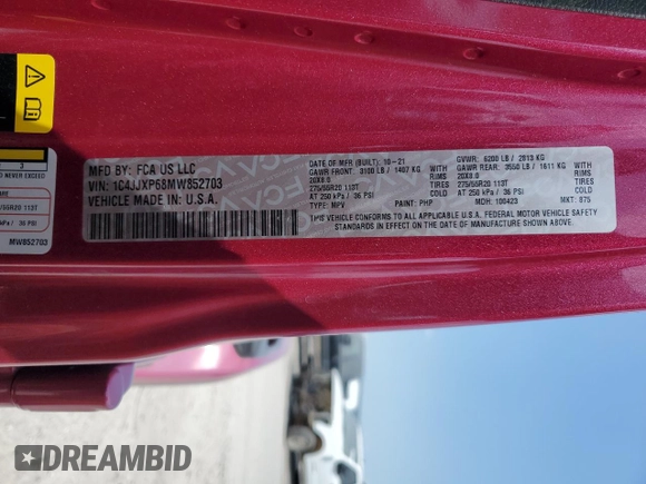 2021 Jeep Wrangler Unlimited Sahara с VIN 1C4JJXP68MW852703, выставлен на аукционе Copart как лот 52953795 с пробегом 25 437 миль миль и Списание • Salvage title. История ставок и продаж доступна на DreamBid. Изображение 13.