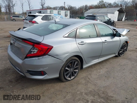 2020 Honda Civic Sedan EX with VIN 19XFC1F30LE213339, listed as a IAAI auction lot 41918192 with 89,363 mi miles. Bid and sale history available at carsss.com. Image 4.