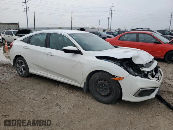 2019 Honda Civic LX with VIN 2HGFC2F67KH545606, listed as a Copart auction lot 79925204 with 96,017 mi miles and Salvage Title. Bid and sale history available at DreamBid. Image 4.