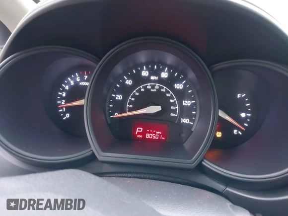 2013 Kia Rio LX with VIN KNADM5A34D6110013, listed as a IAAI auction lot 41306019 with 80,501 mi miles and . Bid and sale history available at DreamBid. Image 7.