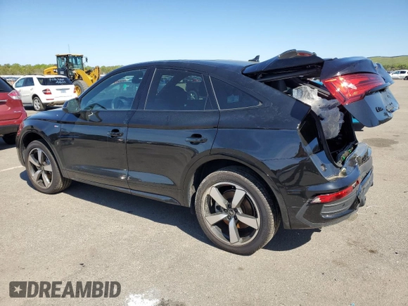 2023 Audi Q5 Sportback S line Premium Plus with VIN WA15AAFY6P2089295, listed as a Copart auction lot 55124535 with 16,884 mi miles and Salvage title. Bid and sale history available at DreamBid. Image 2.