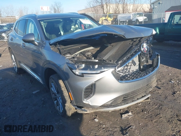 2023 Buick Envision Avenir with VIN LRBFZSR47PD080240, listed as a IAAI auction lot 41820774 with 29,994 mi miles and . Bid and sale history available at carsss.com. Image 1.