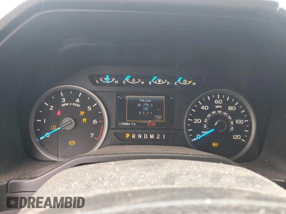 2016 Ford F-150 XLT with VIN 1FTEX1EP1GFD57885, listed as a Copart auction lot 48910695 with 75,884 mi miles and Salvage Title. Bid and sale history available at carsss.com. Image 9.
