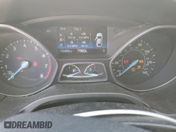 2016 Ford Focus SE with VIN 1FADP3K2XGL281803, listed as a Copart auction lot 46547405 with 75,409 mi miles and Salvage Title. Bid and sale history available at carsss.com. Image 9.