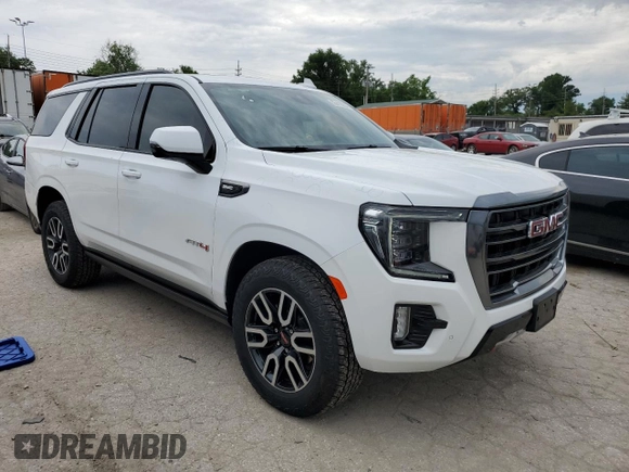2023 GMC Yukon AT4 with VIN 1GKS2CKL3PR344069, listed as a Copart auction lot 55419254 with 15,102 mi miles and Salvage Title. Bid and sale history available at carsss.com. Image 4.