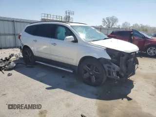 2012 Chevrolet Traverse LTZ z VIN 1GNKVLED1CJ170106, wystawiony jako Copart lot #52022235 z przebiegiem Nie podano mil oraz Szkoda całkowita • Salvage title. Historia ofert i sprzedaży dostępna na DreamBid. Obrazek 4.