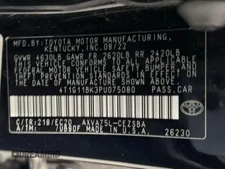 2023 Toyota Camry SE z VIN 4T1G11BK3PU075080, wystawiony jako Copart lot #58753195 z przebiegiem 106 506 mil mil oraz Czysty tytuł • Clean title. Historia ofert i sprzedaży dostępna na DreamBid. Obrazek 10.
