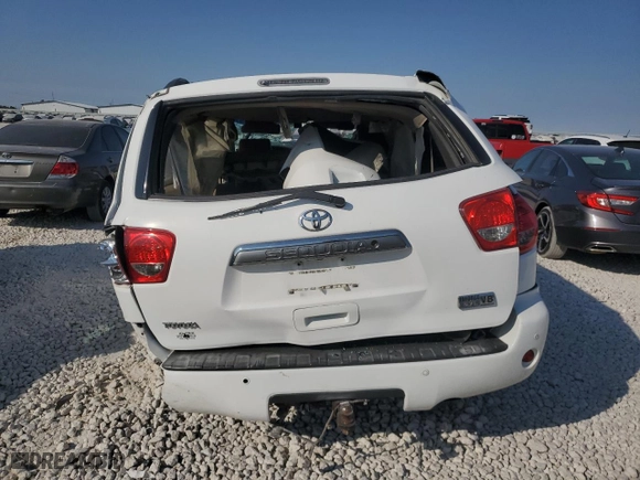 2008 Toyota Sequoia Ltd with VIN 5TDZY68A08S009192, listed as a Copart auction lot 76420974 with 0 mi miles and Salvage Title. Bid and sale history available at carsss.com. Image 6.
