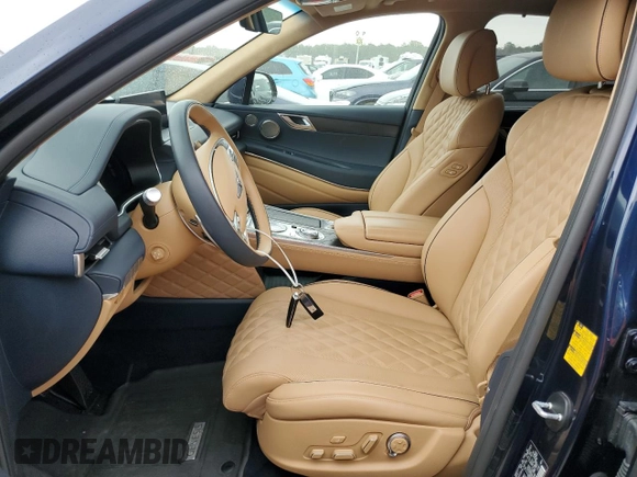 2021 Genesis GV80 Advanced Plus with VIN KMUHCESC1MU037889, listed as a Copart auction lot 37614693 with 7,078 mi miles and . Bid and sale history available at DreamBid. Image 7.
