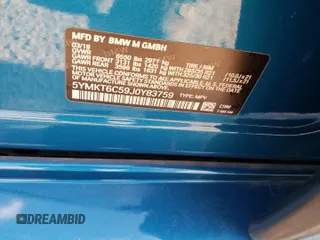 2018 BMW X5 M with VIN 5YMKT6C59J0Y83759, listed as a Copart auction lot 68018813 with 55,794 mi miles. Bid and sale history available at carsss.com. Image 12.