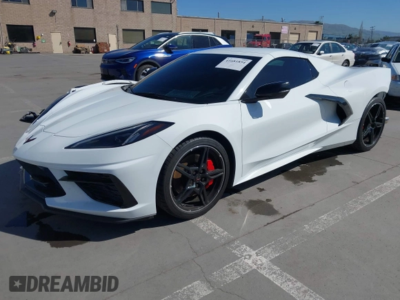 2021 Chevrolet Corvette 1LT with VIN 1G1YA3D49M5123036, listed as a IAAI auction lot 41681854 with 5,367 mi miles. Bid and sale history available at carsss.com. Image 2.