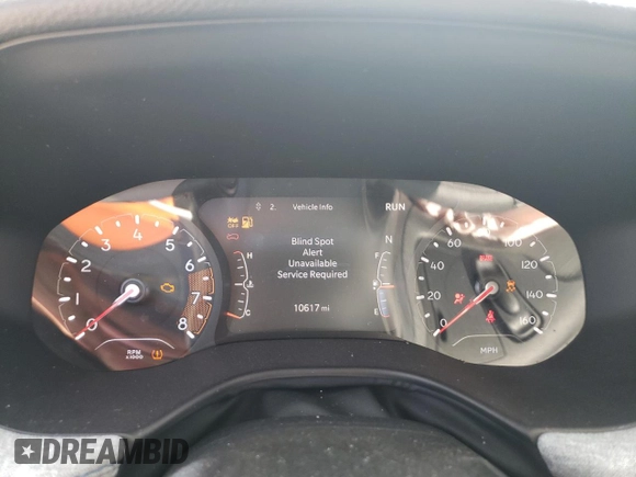 2024 Jeep Compass Sport with VIN 3C4NJDAN5RT136547, listed as a Copart auction lot 59249605 with 10,617 mi miles and Salvage title. Bid and sale history available at DreamBid. Image 9.